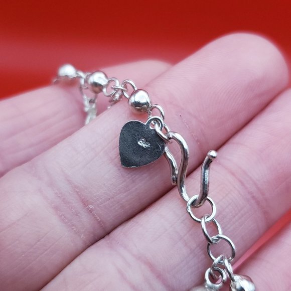 7 Inch 925 Sterling Silver Many Small Charms Bracelet - Picture 3 of 6